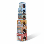 Wieża do układania + 6 autek FSC / Little Dutch