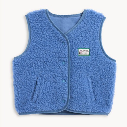 Dziecięca kamizelka merino - ice blue / Happymess