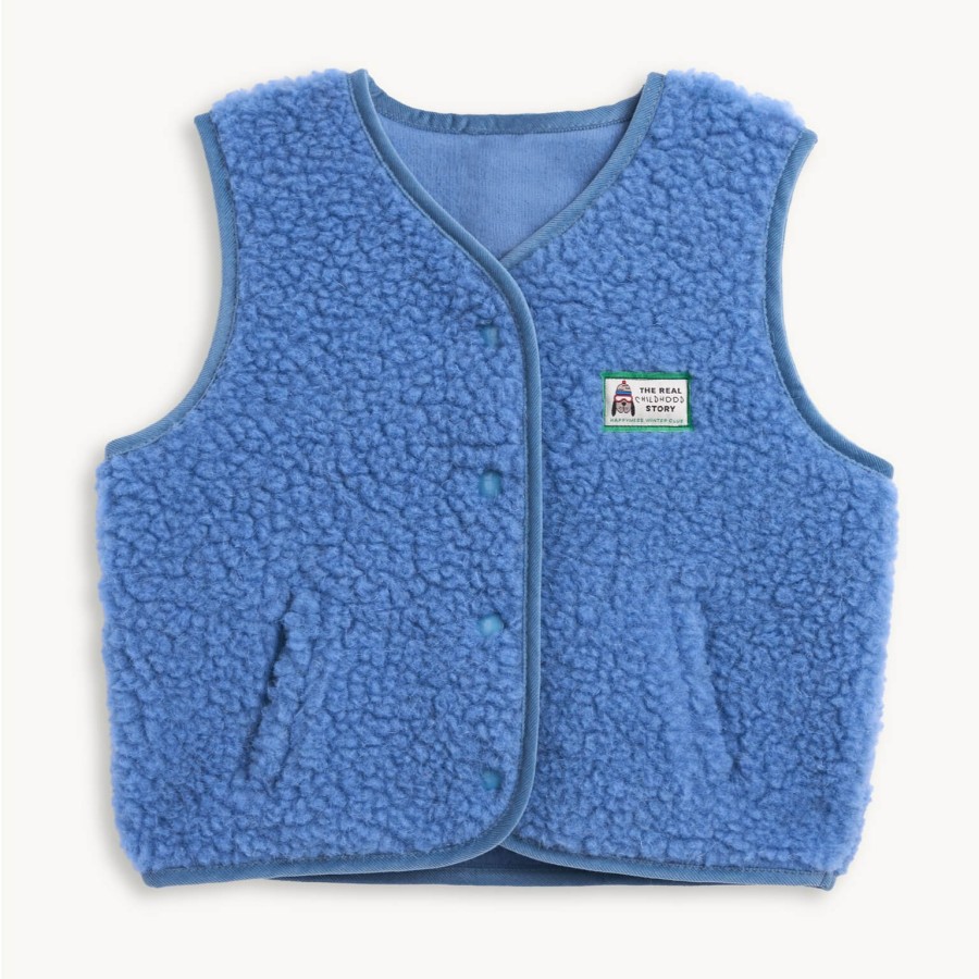 Dziecięca kamizelka merino - ice blue / Happymess