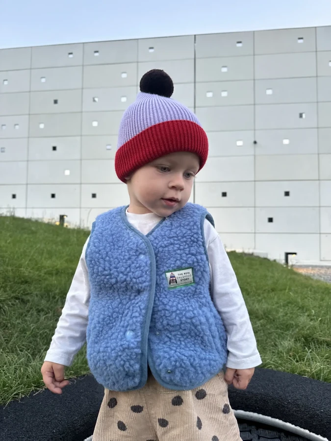 Dziecięca kamizelka merino - ice blue / Happymess
