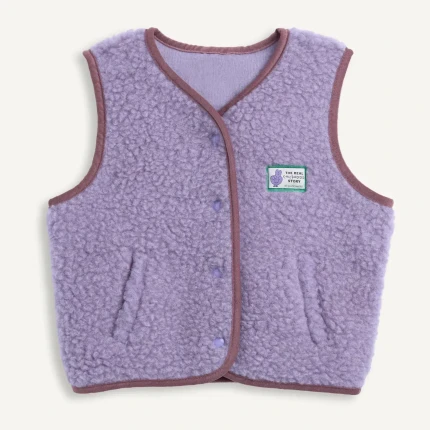 Dziecięca kamizelka merino - lilac cloud / Happymess
