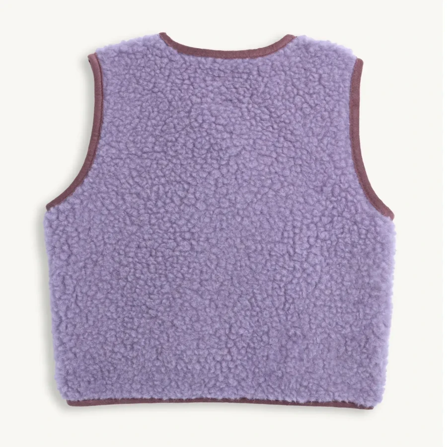 Dziecięca kamizelka merino - lilac cloud / Happymess