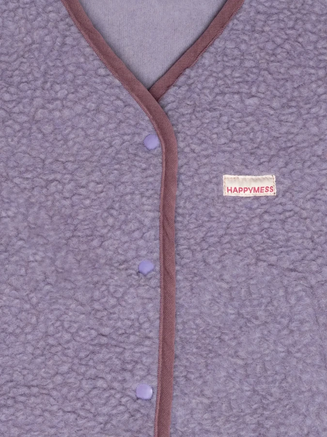 Dziecięca kamizelka merino - lilac cloud / Happymess