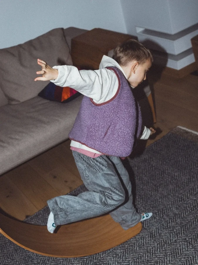 Dziecięca kamizelka merino - lilac cloud / Happymess