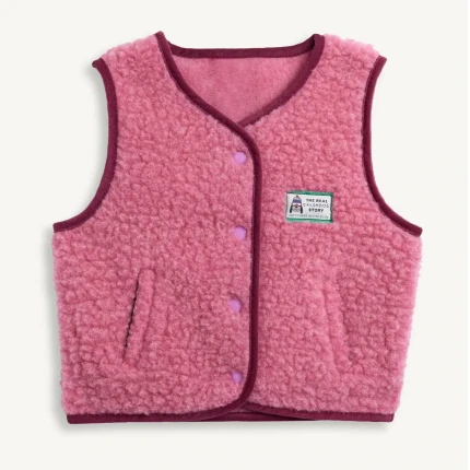 Dziecięca kamizelka merino - dusty pink / Happymess