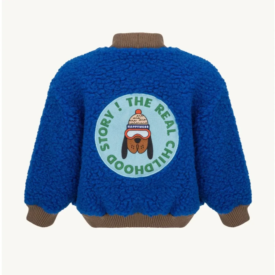 Kurtka wełniana merino - cobalt / Happymess