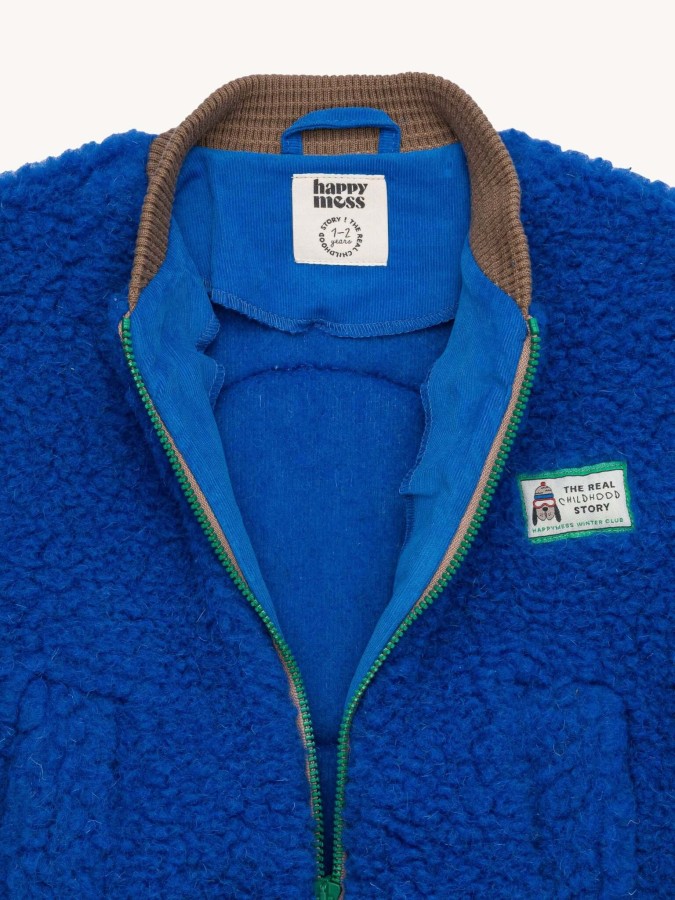 Kurtka wełniana merino - cobalt / Happymess