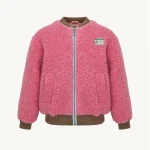 Kurtka wełniana merino - dusty pink / Happymess