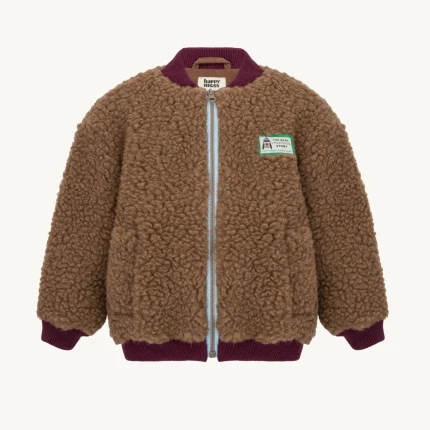 Kurtka wełniana merino - teddy brown / Happymess