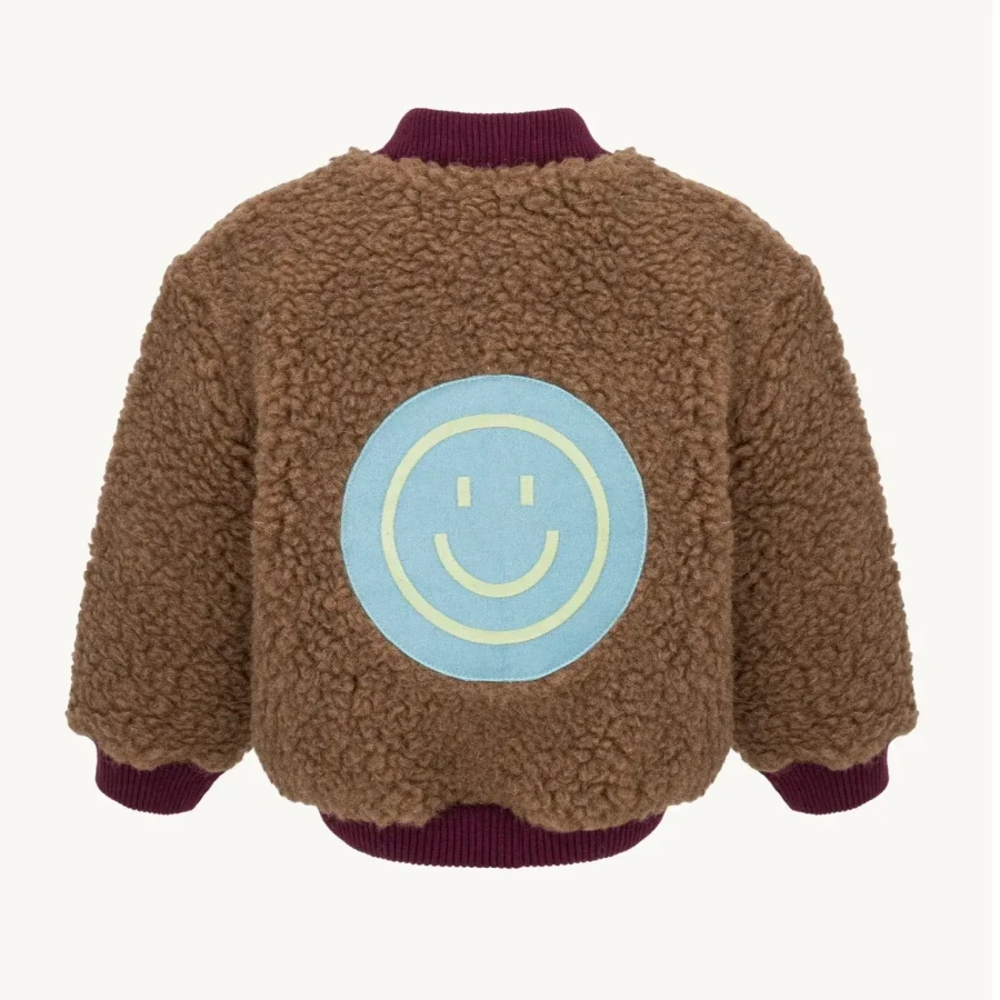 Kurtka wełniana merino - teddy brown / Happymess