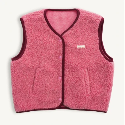 Kamizelka merino dla dorosłych - dusty pink / Happymess