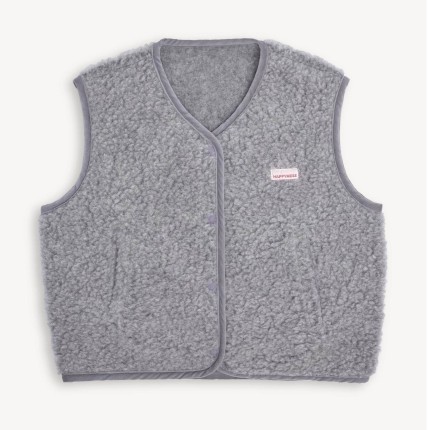 Kamizelka merino dla dorosłych - stone grey / Happymess