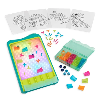 Podświetlany tor kulkowy i świetlna tablica artystyczna 2w1 / B.Toys