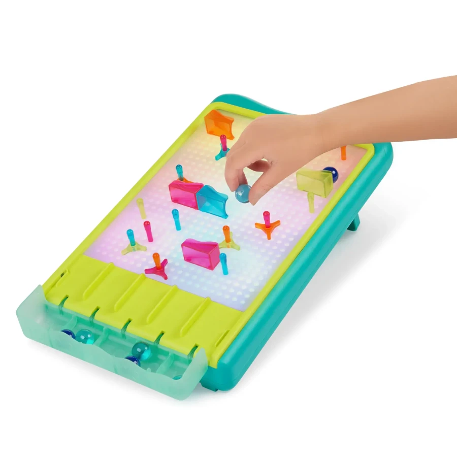 Podświetlany tor kulkowy i świetlna tablica artystyczna 2w1 / B.Toys