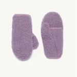 Rękawiczki z wełny merino z klapką dla dorosłych - lilac cloud / Happymess