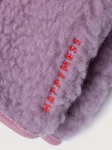 Rękawiczki z wełny merino z klapką dla dorosłych - lilac cloud / Happymess