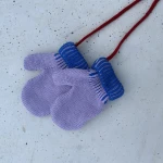 Dziecięce rękawiczki z wełny merino - lilac & ice / Happymess