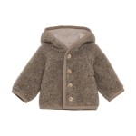 Kurtka 100% wełny merino Pixie Teddy - Camel Melange / HUTTEliHUT