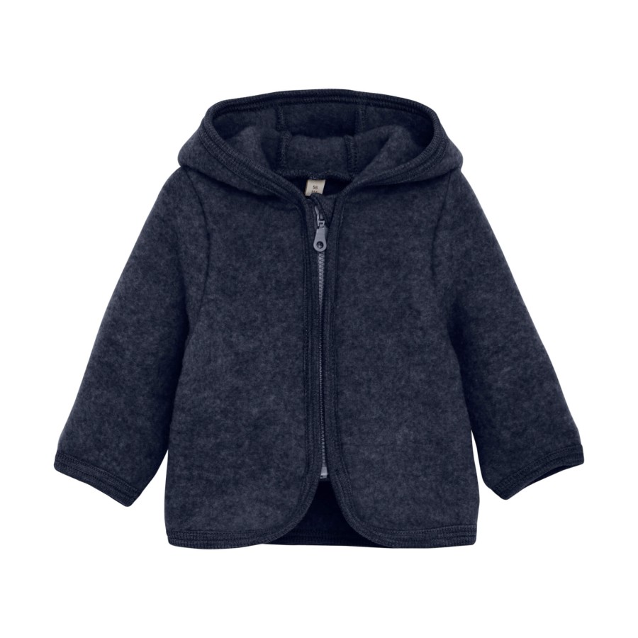Kurtka 100% wełny merino - Navy Melange / HUTTEliHUT