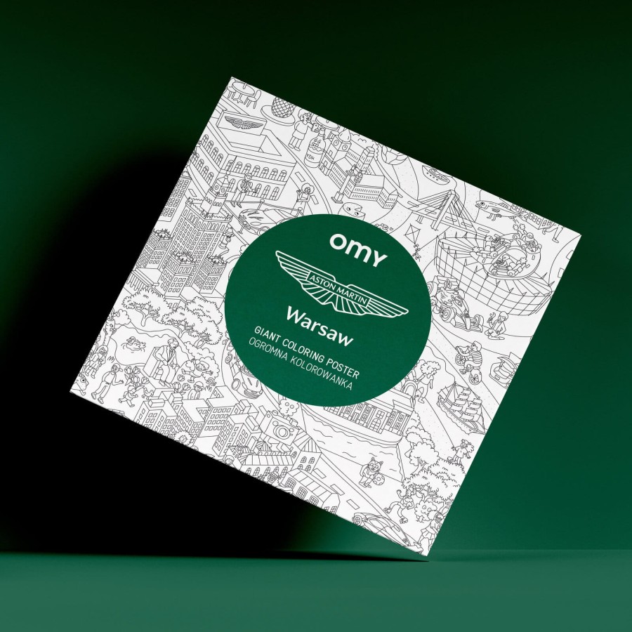 Gigantyczna kolorowanka 100x70cm - Aston Martin Warsaw / OMY