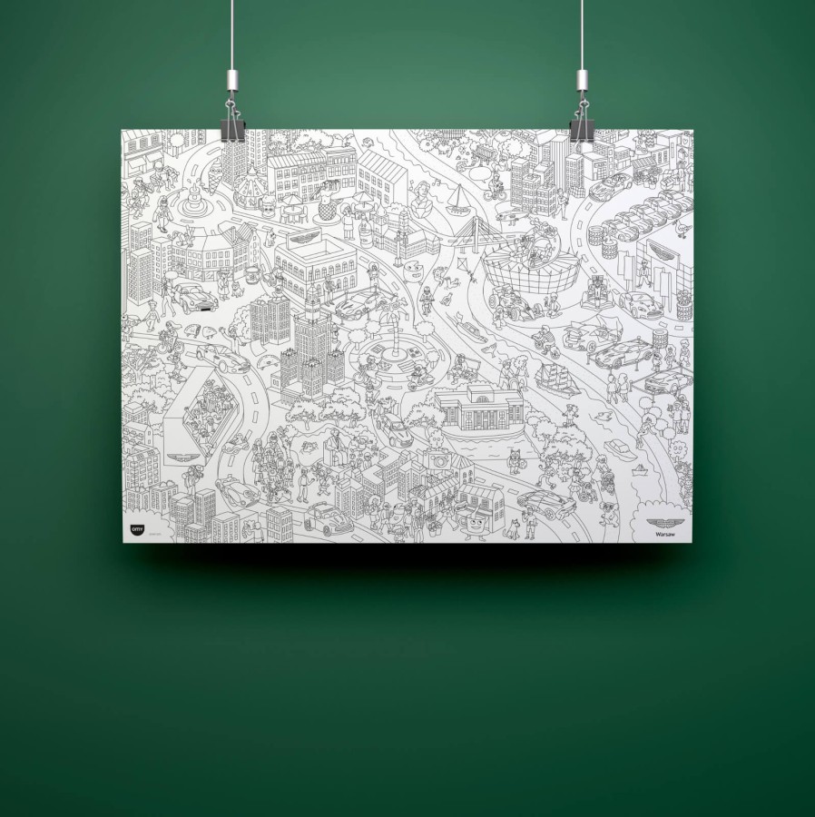 Gigantyczna kolorowanka 100x70cm - Aston Martin Warsaw / OMY