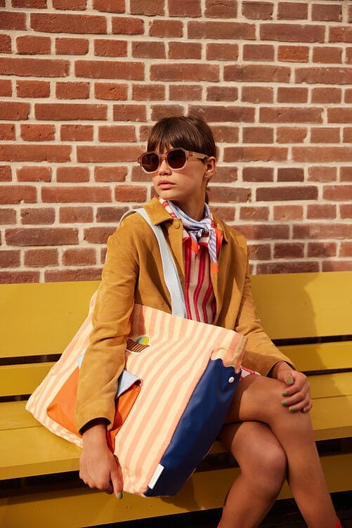 Torba shopperka - coral pink, sandy yellow / STICKY LEMON