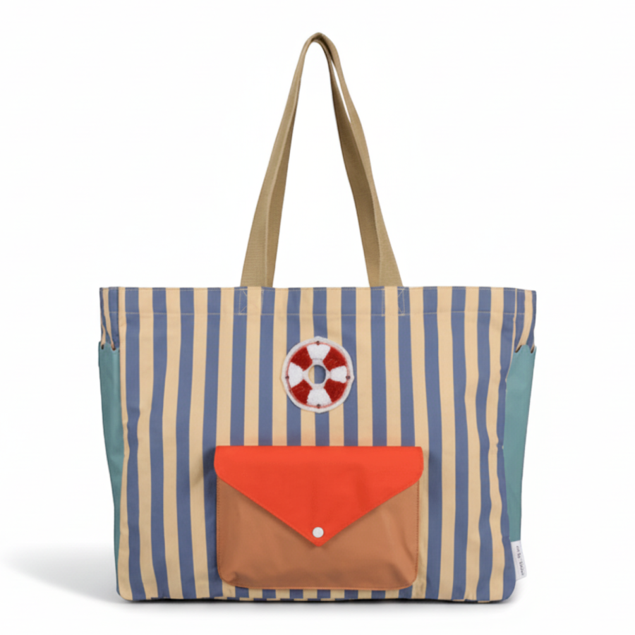 Torba shopperka - blue whale, sandy yellow / STICKY LEMON