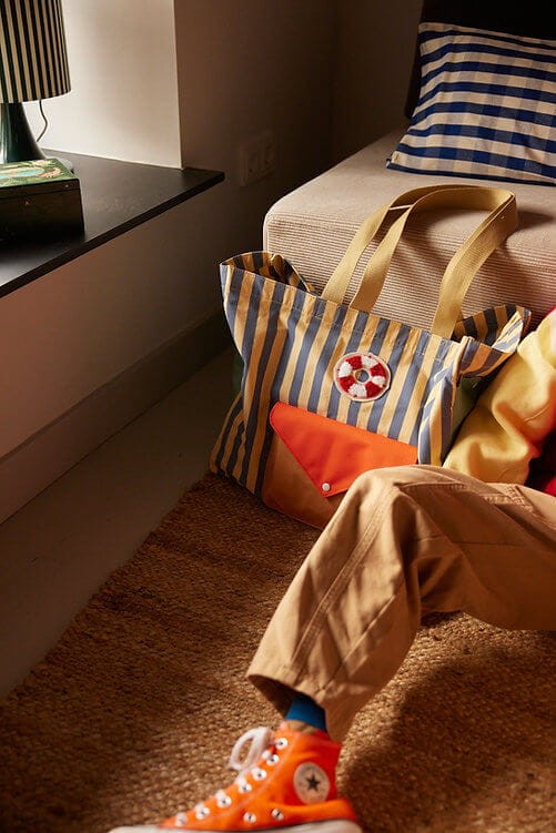 Torba shopperka - blue whale, sandy yellow / STICKY LEMON