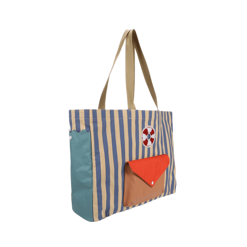 Torba shopperka - blue whale, sandy yellow / STICKY LEMON