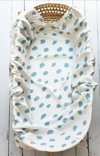 Otulacz muślinowy JASNE CHMURKI 120x120 / Pink no More