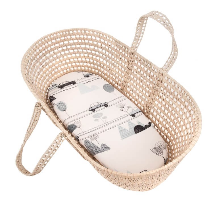 Prześcieradło bambusowe do gondoli, kosza mojżesza, kołyski wisienki / Samiboo