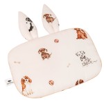 Płaska bambusowa poduszka z uszkami Pieski 25x35cm / Samiboo