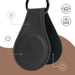 Klipsy magnetyczne z metalową zawieszką do wózka i fotelika, zestaw 2 szt. - czarne / SIPO