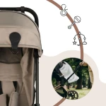 Klipsy magnetyczne z metalową zawieszką do wózka i fotelika, zestaw 2 szt. - czarne / SIPO