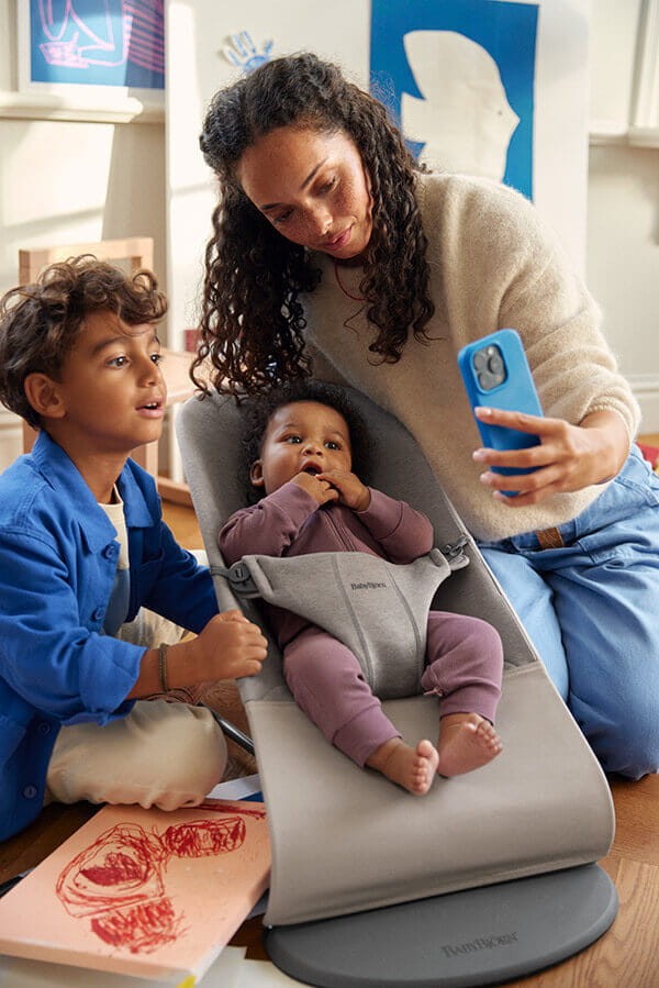 BABYBJORN - leżaczek BLISS 3D Jersey, Piaskowoszary