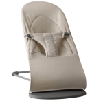 BABYBJORN - leżaczek BALANCE SOFT WOVEN/JERSEY Tri Fabric, Piaskowoszary