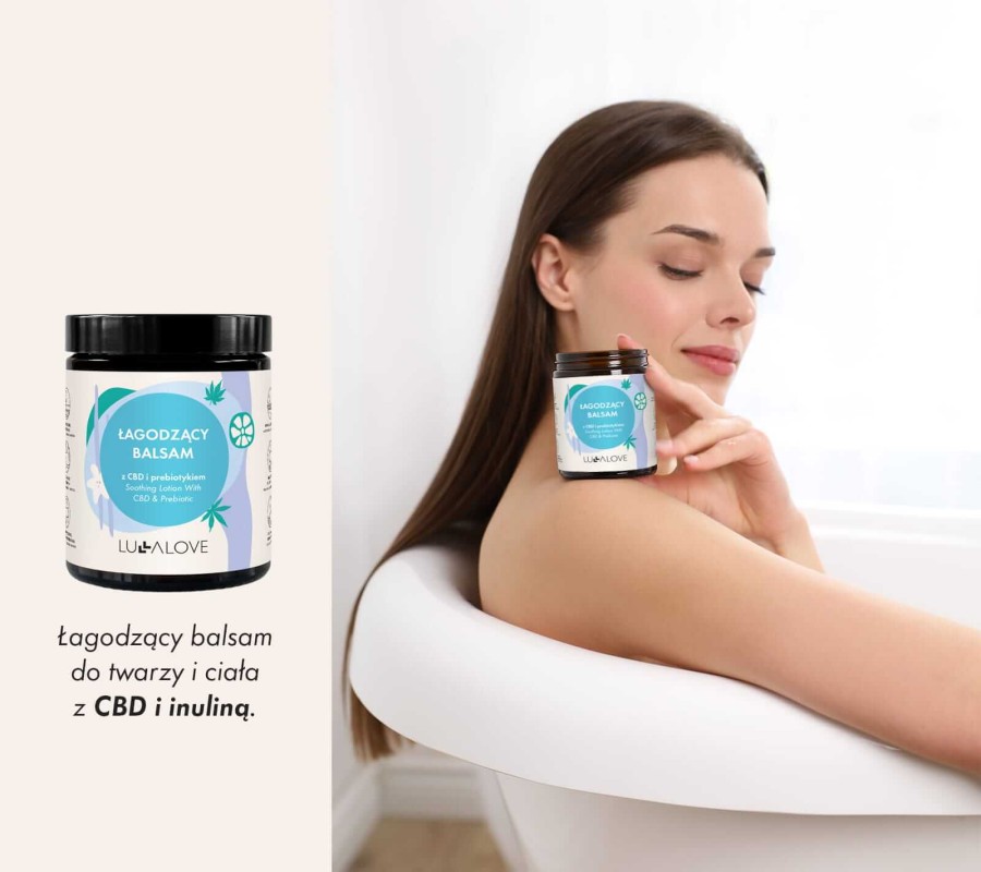 Łagodzący balsam z CBD i prebiotykiem - do twarzy i ciała, 180 ml / Lullalove