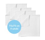 Zestaw dużych pieluch tetrowych - 75x75 cm, 4 sztuki / Lullalove