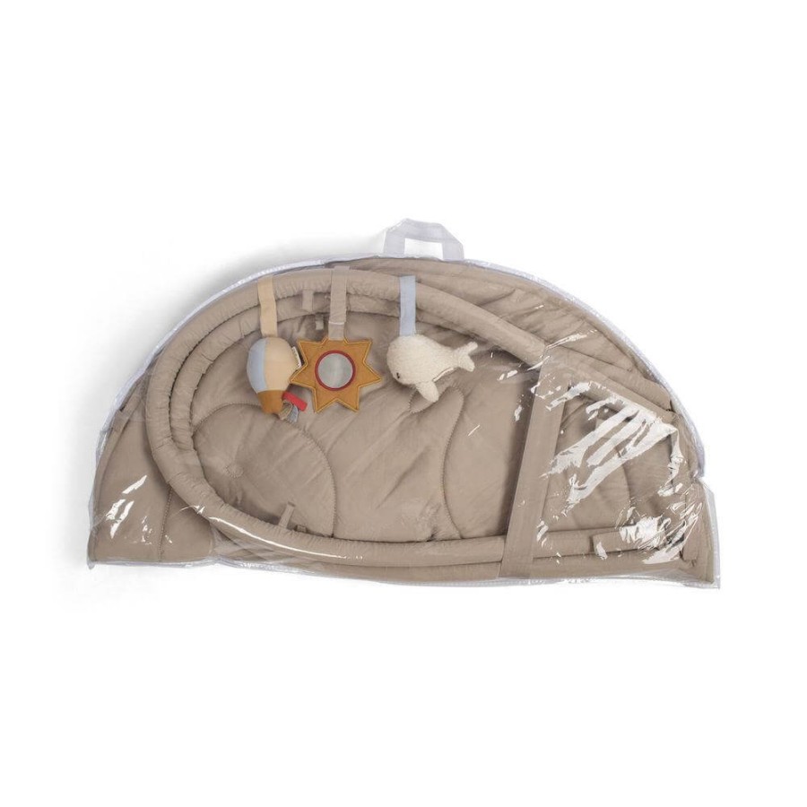 Mata edukacyjna z 3 zabawkami - Beige / Filibabba 