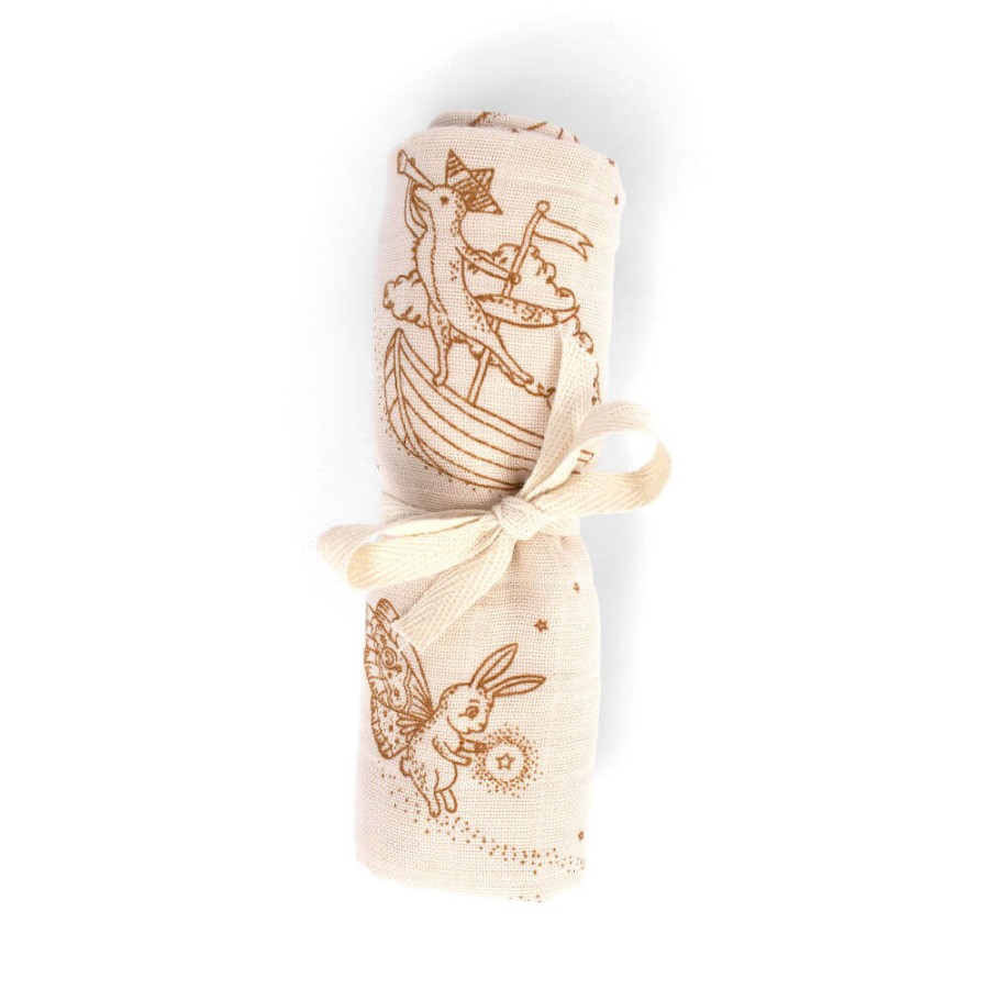 Muślinowa pieluszka GOTS Dreamy Adventurers / Filibabba