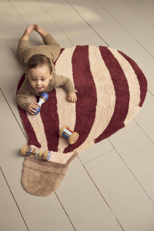 Dywan dla dzieci Air balloon Deeply Red / Filibabba 