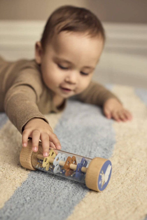 Drewniane zabawki sensoryczne w walizce / Filibabba 