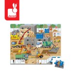 Puzzle w walizce Plac budowy 36 elementów 4+ / Janod