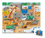 Puzzle w walizce Plac budowy 36 elementów 4+ / Janod