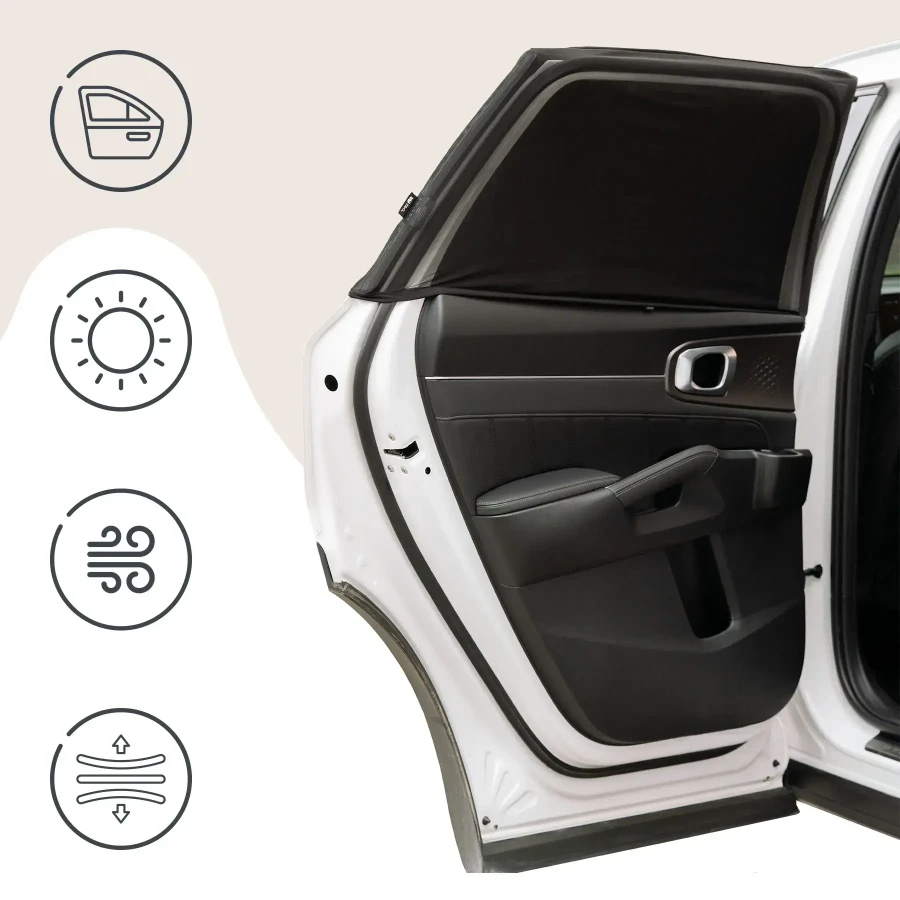 Elastyczne osłony przeciwsłoneczne XL do samochodu - zestaw 2szt. / SIPO