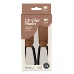 Zawieszki, haczyki do wózka, zestaw 2szt. - brązowe / SIPO