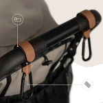 Zawieszki, haczyki do wózka, zestaw 2szt. - brązowe / SIPO