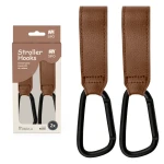 Zawieszki, haczyki do wózka, zestaw 2szt. - brązowe / SIPO