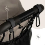 Zawieszki, haczyki do wózka, zestaw 2szt. - czarne / SIPO