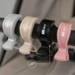 Wielofunkcyjne klipsy, klamry do wózka i fotelika, zestaw 2szt, - czarny / SIPO